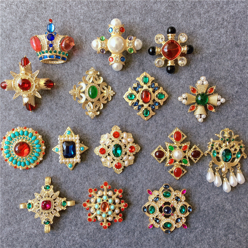 Criativo vintage estilo barroco broche na moda Medieval moda roupas terno jaqueta acessórios Corsage