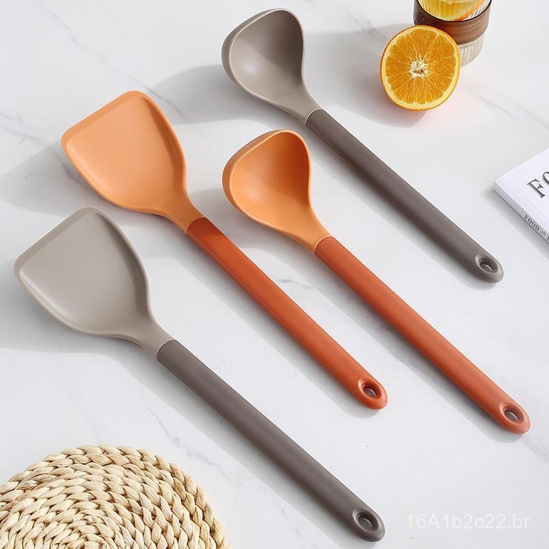 Utensílios de cozinha de silicone de qualidade alimentar são resistentes ao calor e não danificam a panela, utensílios d