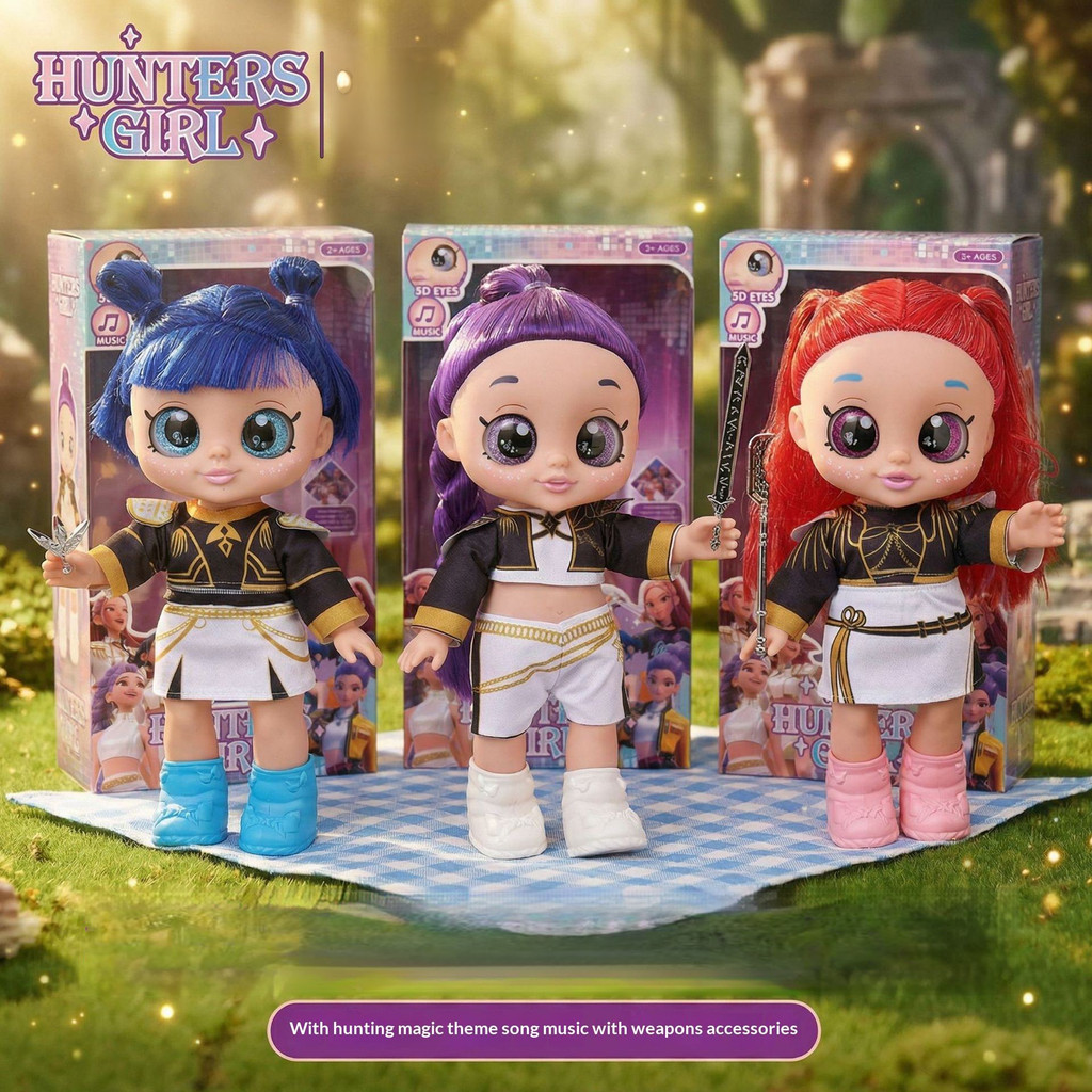 Música Com Tema Musical , Olhos 5D , Acessório De Tigre Azul , Peças De Arma , Brinquedo De Boneca De Grupo De Menina De