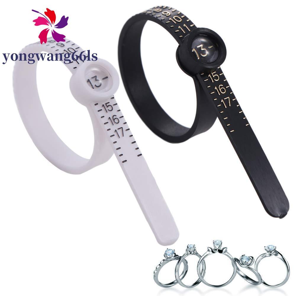 YONGWANG Ring Sizer Preto Branco Profissional Medida Ferramentas De Joias Ferramenta De Dimensionamento De Anel Bobina D