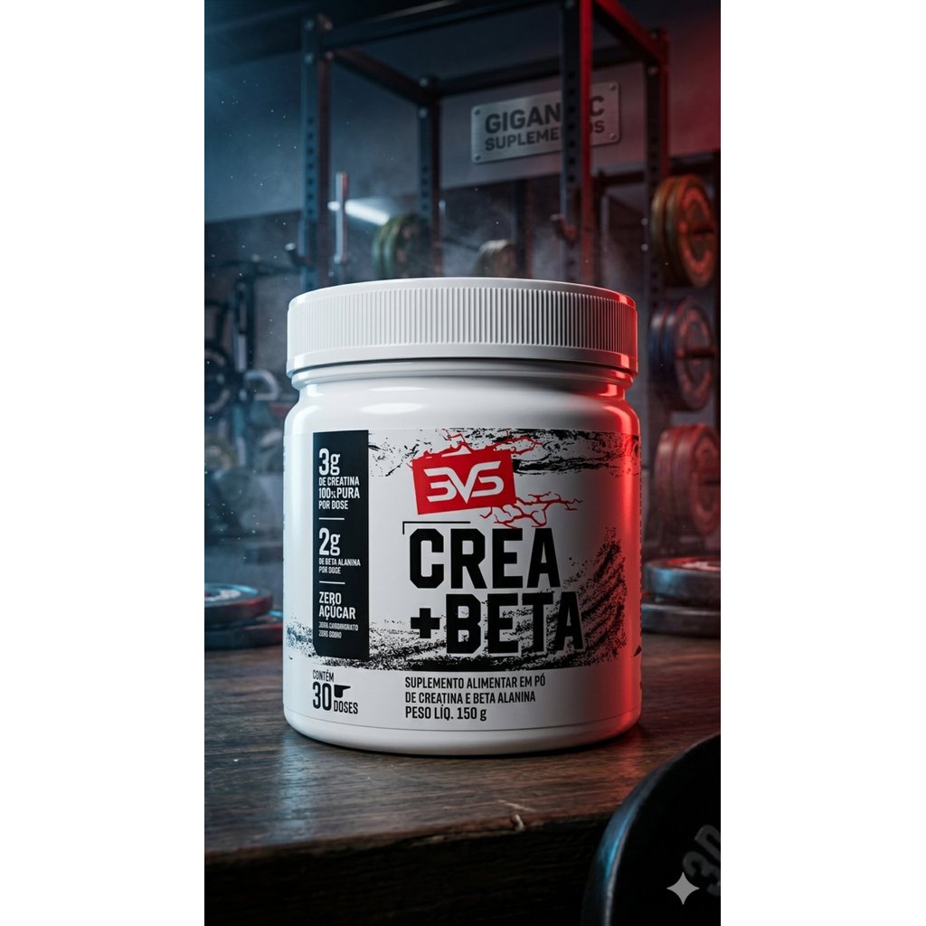 3VS Nutrition Creatina + Beta Suplemento Alimentar em Pó 150g 30 Doses Monohidratada e Beta Alanina