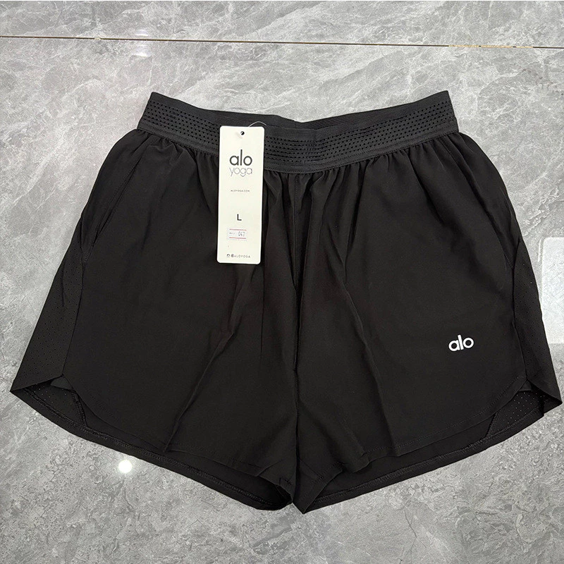 Shorts esportivos soltos femininos, imitação de shorts de Fitness para ioga de duas peças — imagem 1