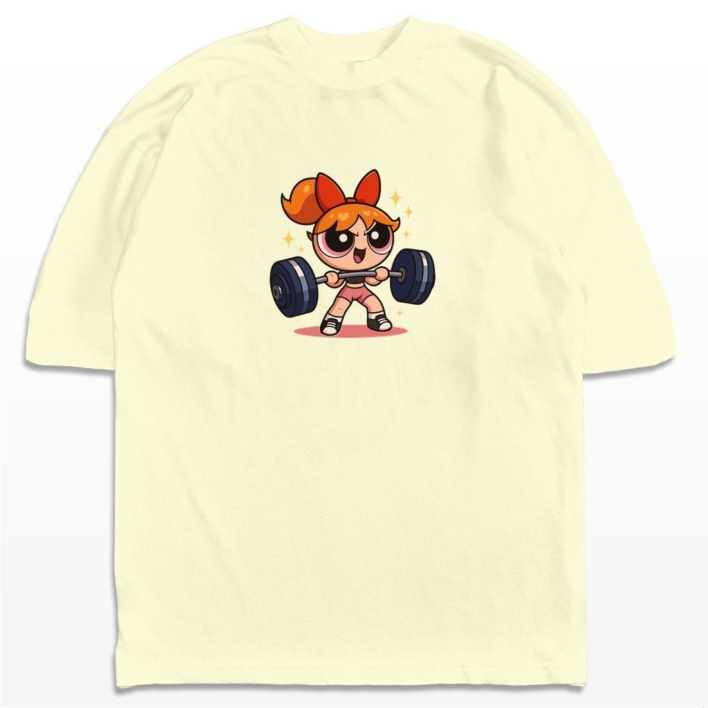 Camiseta Oversized Meninas Super Poderosas Florzinha Academia Camisa Unissex