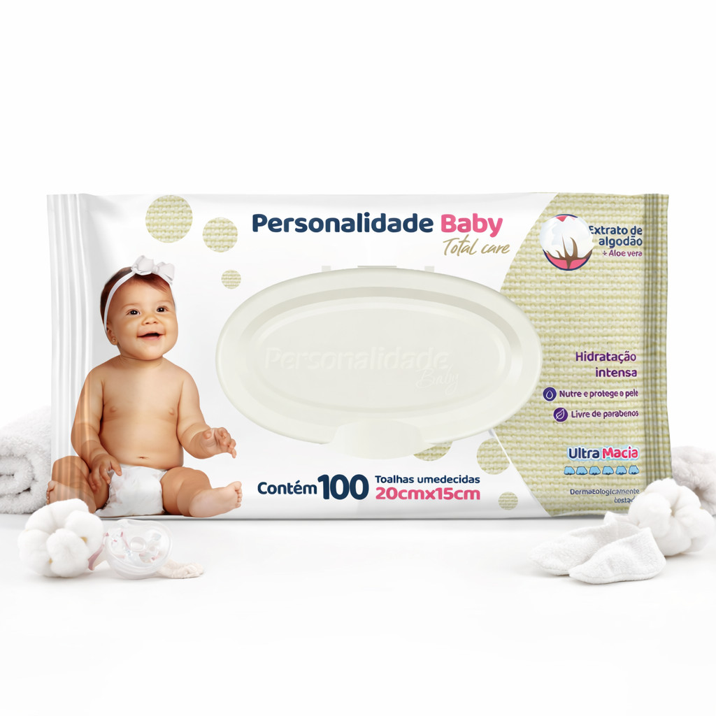 Lenço Umedecida Personalidade Baby Pacote 100 Unidades