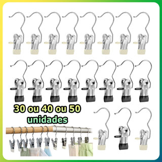 Kit 30/40/50 Clipe para botas gancho para roupa cabide multifuncional portátil clipe para pendurar clipe resistente