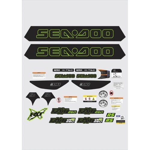 Adesivo Faixa Jet Ski Seadoo Rxt 260 Verde Limão
