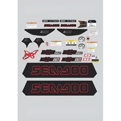 Adesivo Faixa Jet Ski Seadoo Rxt 260 Vermelho