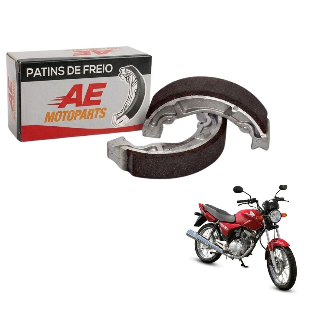 Kit 10 Pares Patim Lona De Freio Titan 125 Titan 150 Fan 125 Fan 150 Traseiro STD AEM