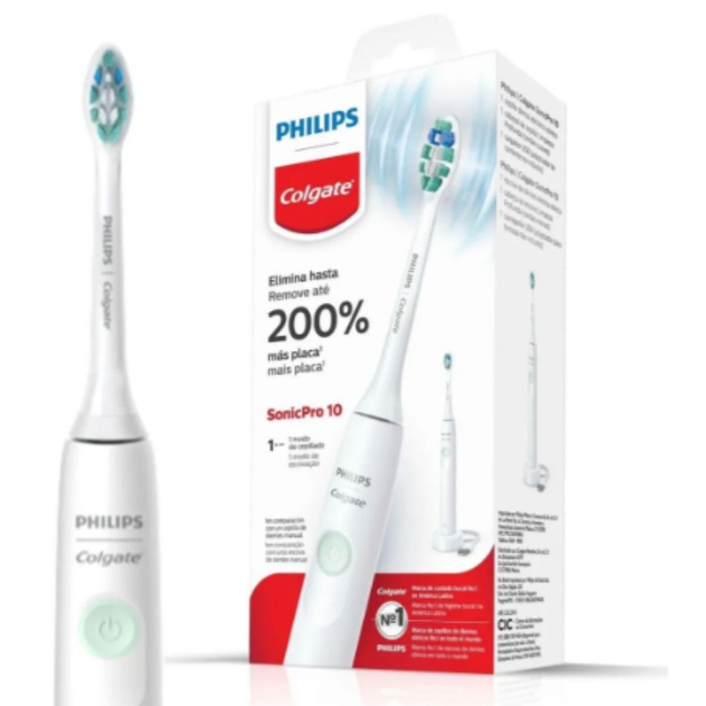 Escova De Dente Elétrica Philips Colgate Sonicpro 10