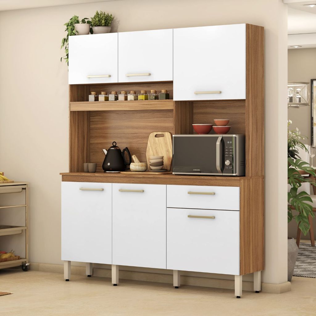 Cozinha Compacta Álamo 6 Portas 1 Gaveta MDP Demóbile