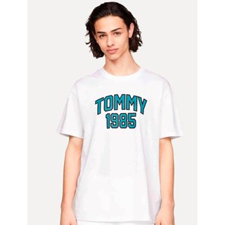 Camiseta Tommy Jeans Masculina Regular Varsity Arc Branca em Oferta na Shopee
