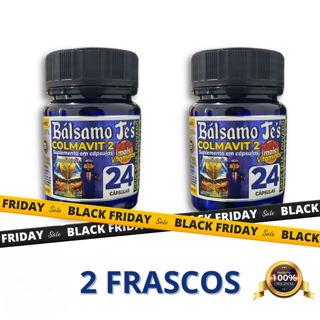 Kit 02 Frascos COLMAVIT 2 Black Premium -  Importado - 24 Cápsulas