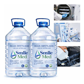 2 Água Destilada 5 Litros P/autoclave E Limpeza Cpap Smile em Oferta na Shopee