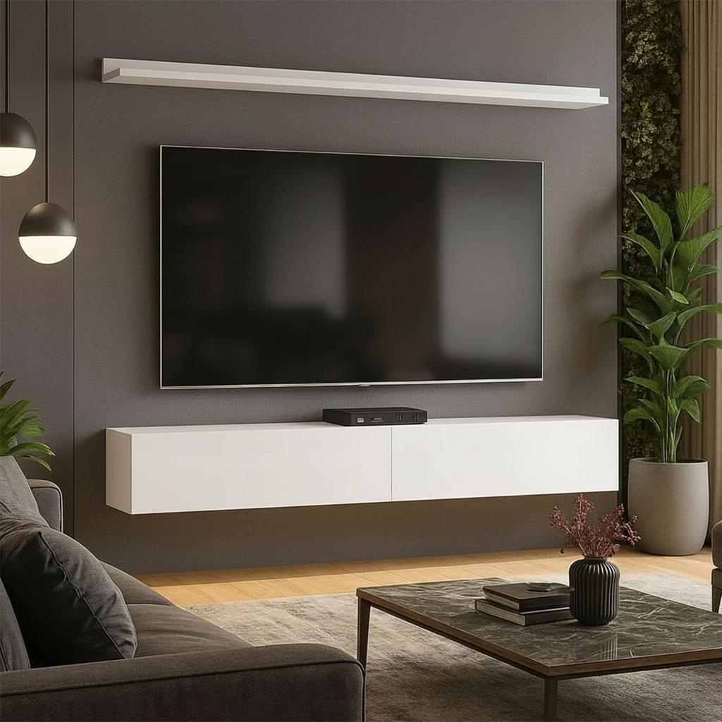 Bancada Suspensa e Prateleira 197cm Slat Z49 Branco - Mpozenato em Oferta na Shopee