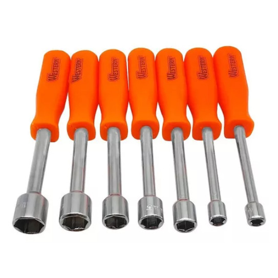 Ferramenta Chave Canhão 5mm a 12mm maleta Jogo Chave Pito Canhão Bits Sextavada 5 6 8 9 10 11 12 Mm