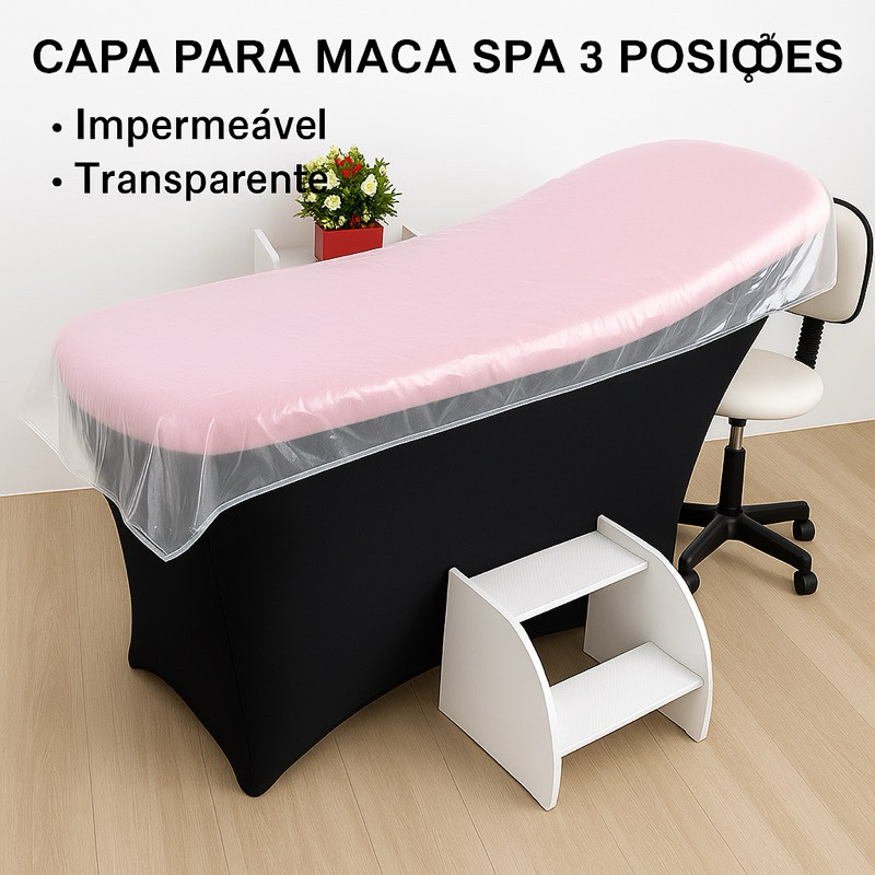 Capa Impermeável para Maca 3 Posições em PVC Transparente – Higienizável