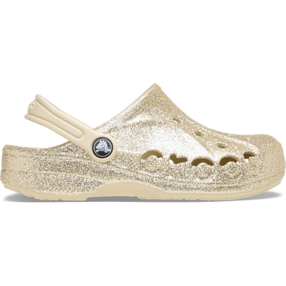 Sandália Crocs Baya Glitter Clog K Winter White em Oferta na Shopee