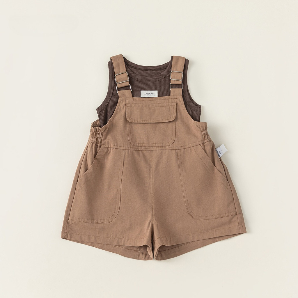 Roupas infantis conjunto de macacão infantil verão roupas infantis meninas colete bebê Casual conjunto de duas peças