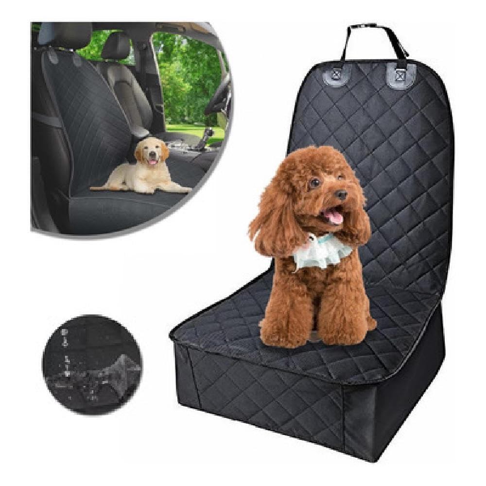 Assento de Carro para Cães e Gatos, Protetor de Banco Impermeável, Extra Estável, Preto, 100x48x57 cm