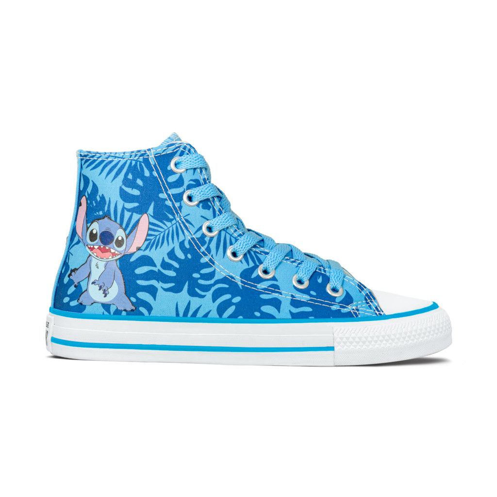 Tênis Converse X Stitch Infantil Cano Alto Lona Chuck Taylor All Star | Azul