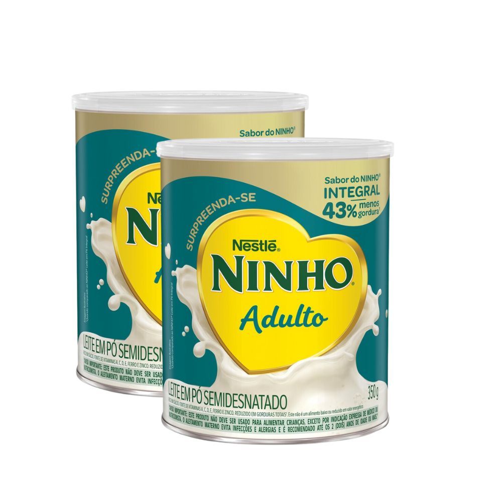 Kit 2 Leite em Pó Ninho Adulto Lata 350g em Oferta na Shopee