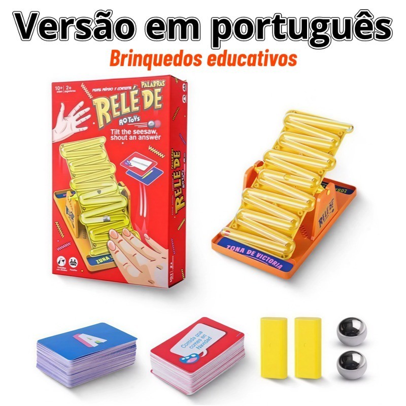 Tilt N' Shout Jogo de Tabuleiro Educativo, Treino de Mente Ágil e Resposta Rápida p/ Todos os Idades em Oferta na Shopee