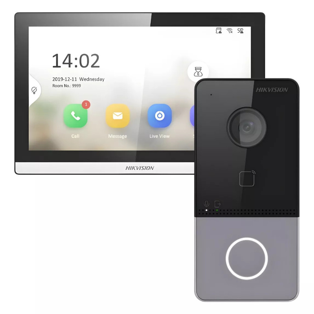 Kit Video Porteiro Hikvision Ds-kh6350-wte1 Ds-kv6113-wpe1