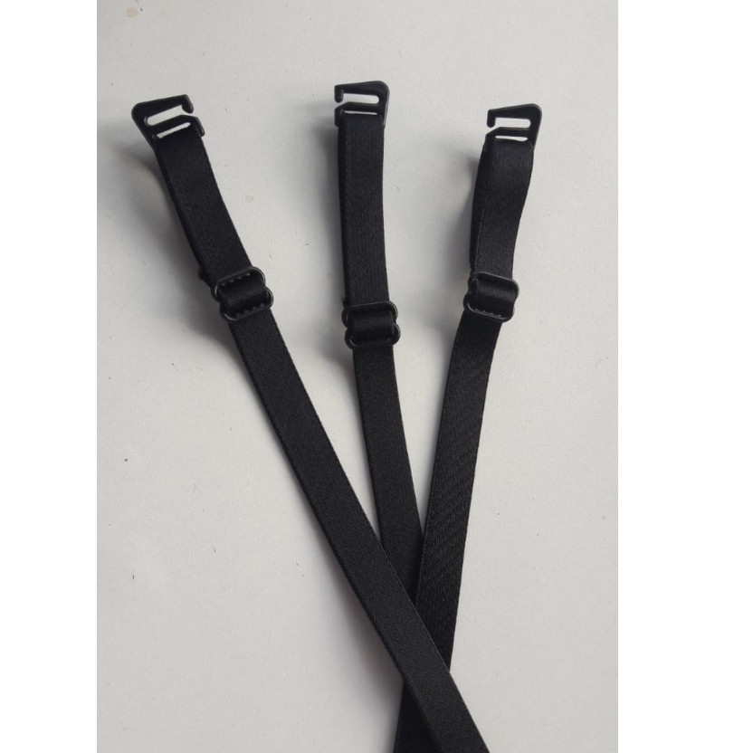 Kit com 3 pares de alças de lycra para sutiã removível