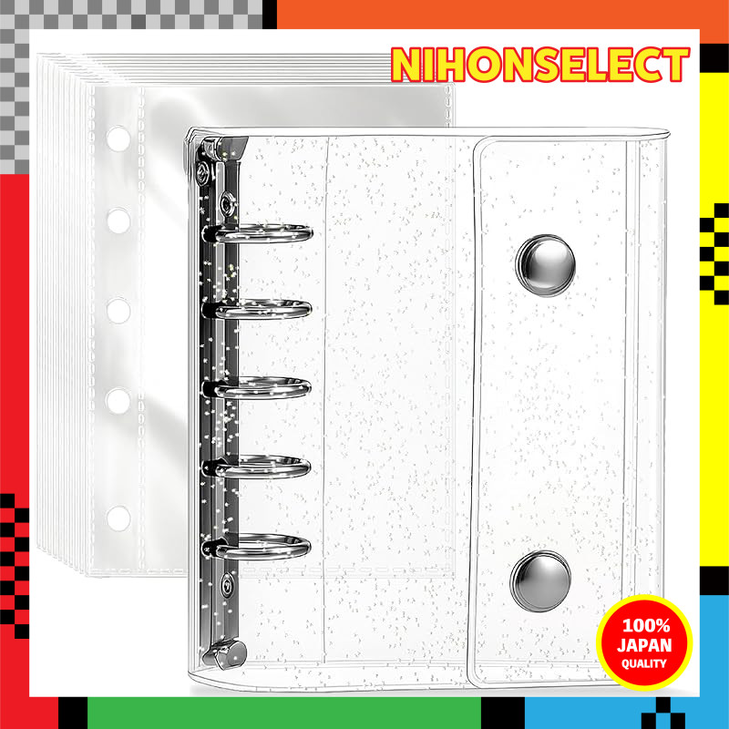 Favorite Life Sticker Book - Transparent M5 Size Binder & Sticker Sheets (Set of 10, 3-Layer Design)