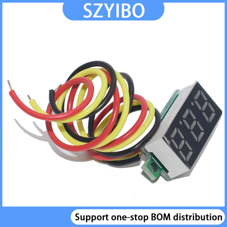 5 pçs 0.93cm Ultra-pequeno Digital DC voltímetro cabeça Display Digital ajustável três fios DC0-100V bateria voltímetro