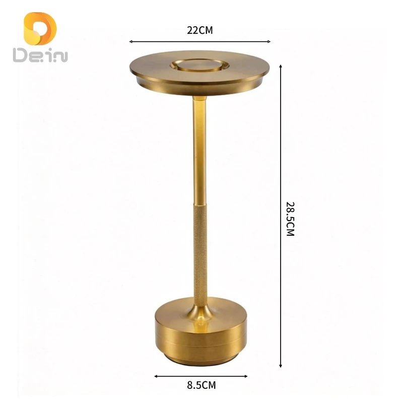 Luminária LED de Mesa Touch Sem Fio Recarregável com 3 Cores de Luz — foto 2