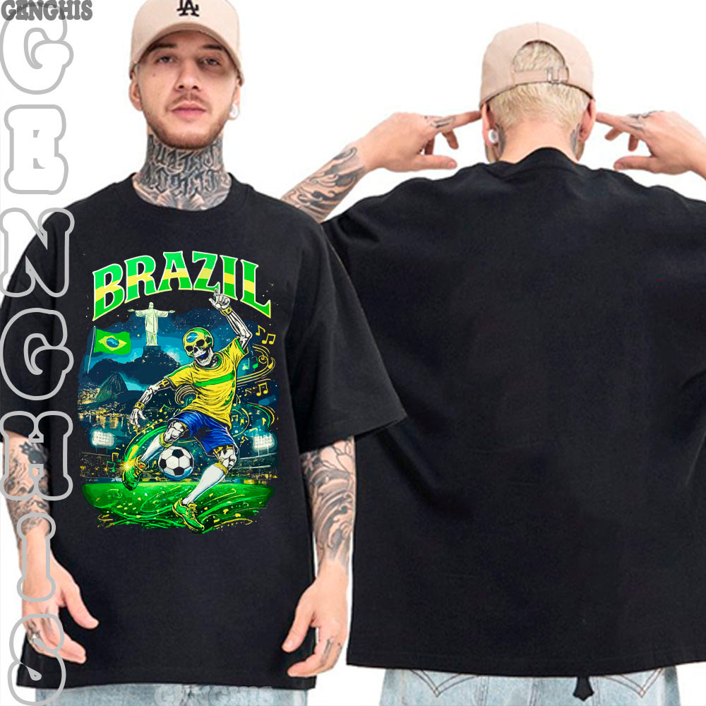Camiseta Brasil Seleção Brasileira Copa Do Mundo Brazil Torcida Diversas Estampas Camisa Basica e Oversized Algodão