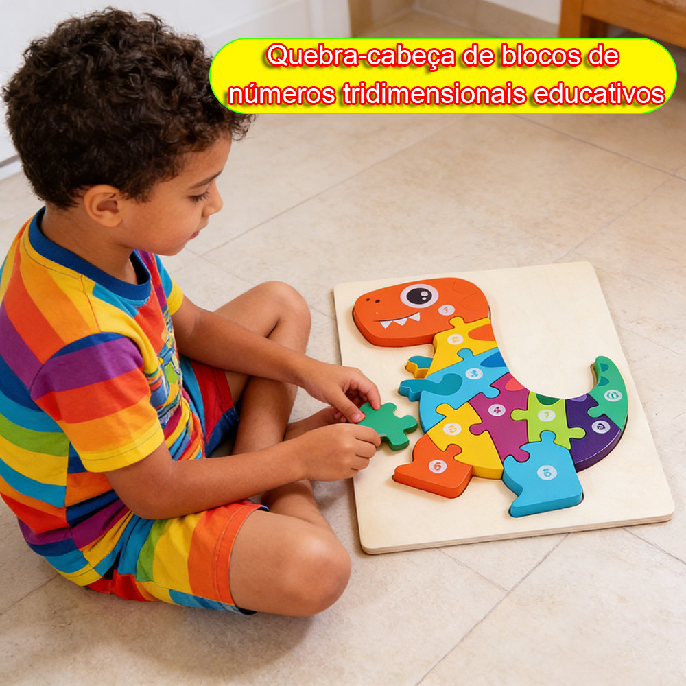 Quebra Cabeça Encaixe Divertido 3D Em Forma De Tangram Intelligence Educativo Brinquedo Bebê Pedagógico Sensorial