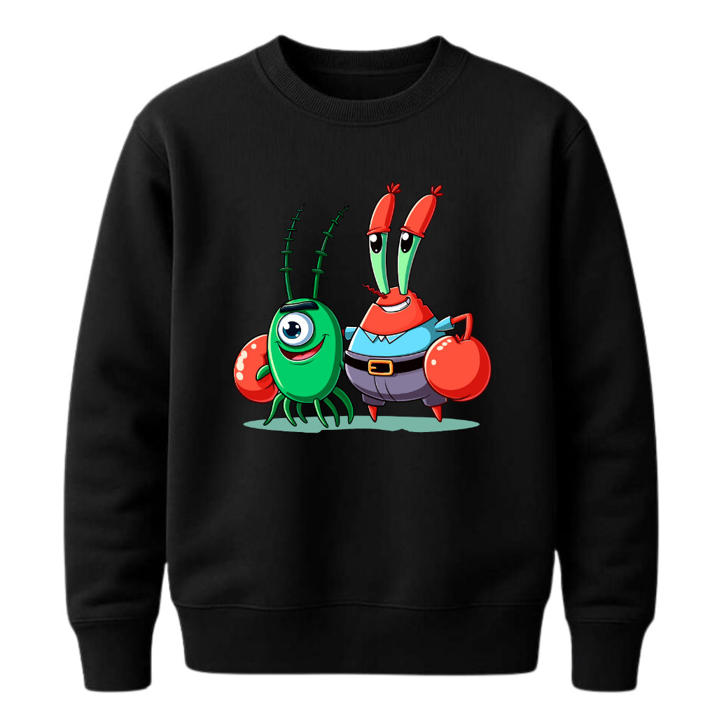 Blusa de Frio de Moletom Flanelado Infantil Preto Bob Esponja Turma do Bob Esponja Tamanho 2 4 6 8 10 12 14
