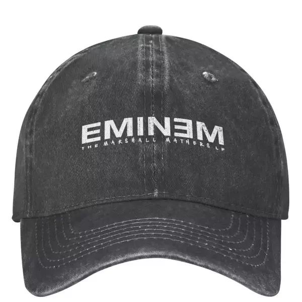 Boné De Beisebol Estampado Rapper Eminem Masculino E Feminino Lavado Esportes Ao Ar Livre Fitness Exercício Ajustável 04