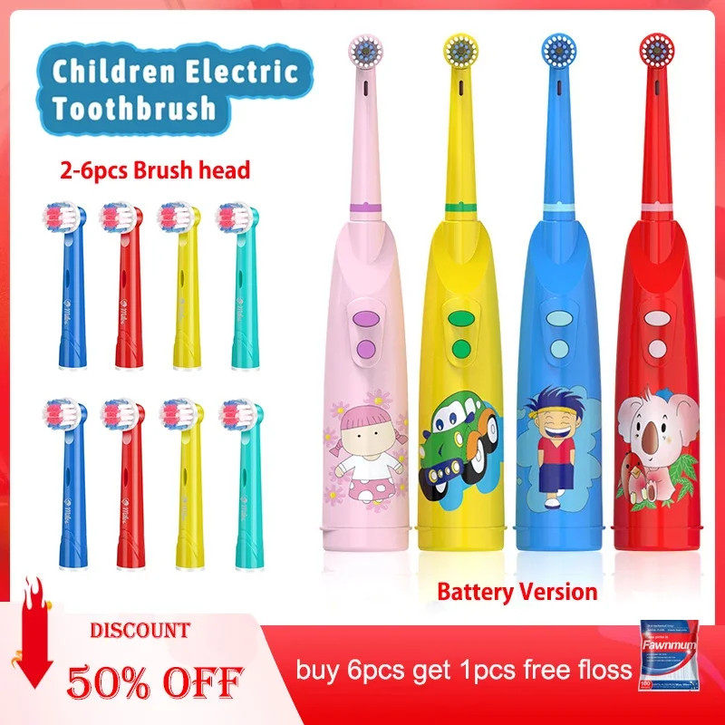 Crianças dedicadas Sonic escova de dentes elétrica rotativa tipo bateria IPX5 à prova dwaterproof água dos desenhos anim