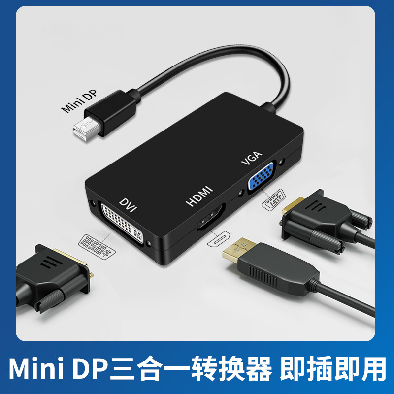 Adequado para Interface de cabo minidp para hdmi Adaptador VGA Conversor DVI HD Mini dp Feminino Lightning 2 Apple Lapto