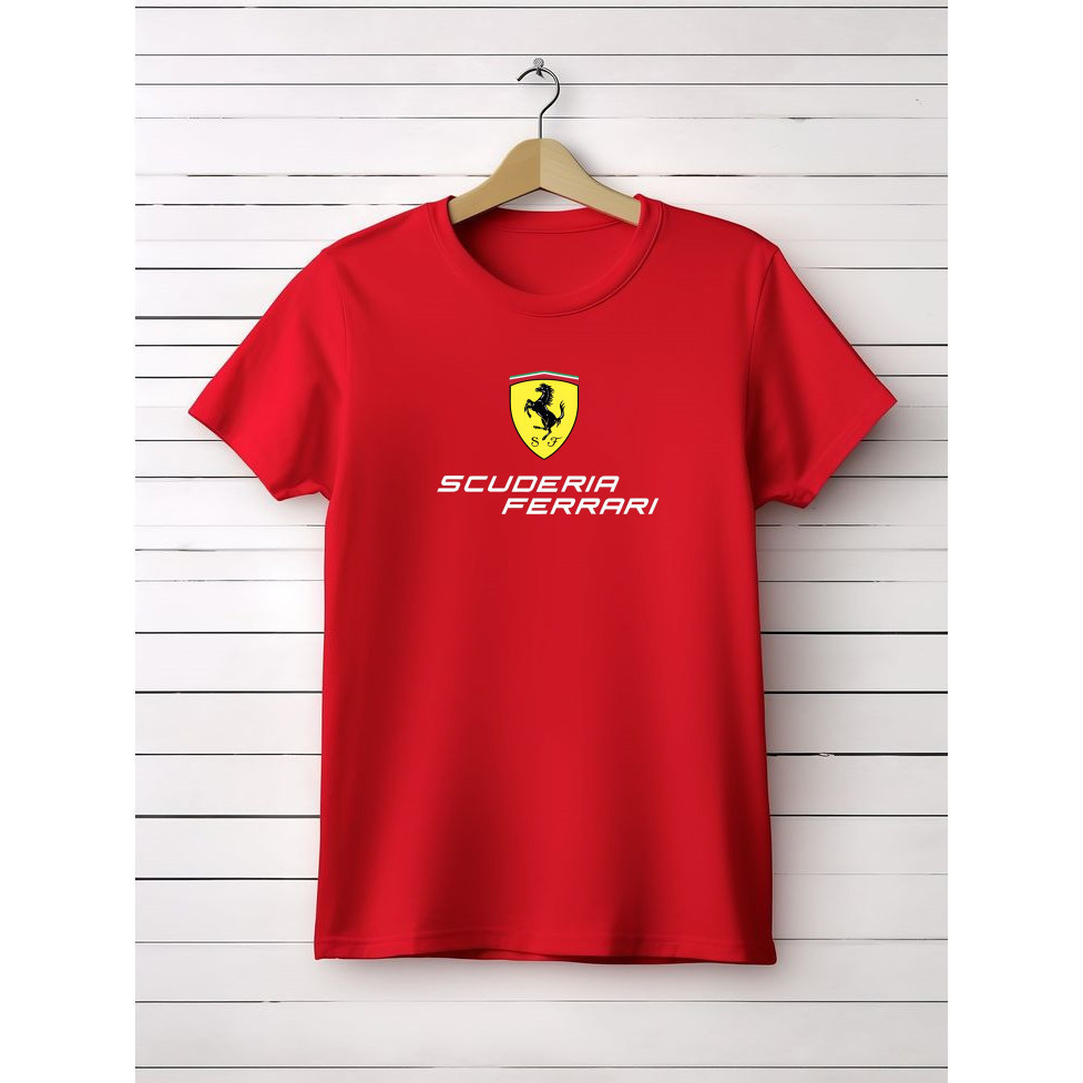 Camiseta F1 Ferrari Scuderia Oversized Algodao Streetwear Unissex Esportiva Camisa MYN STORE