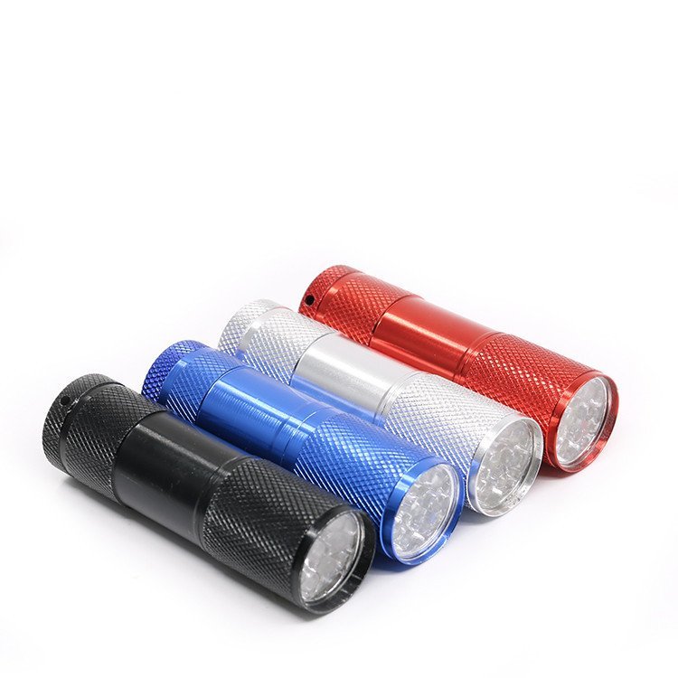 Lanterna de luz roxa com 9 LEDs, detector de dinheiro UV, lâmpada de detecção de agente fluorescente, inspeção de jade,