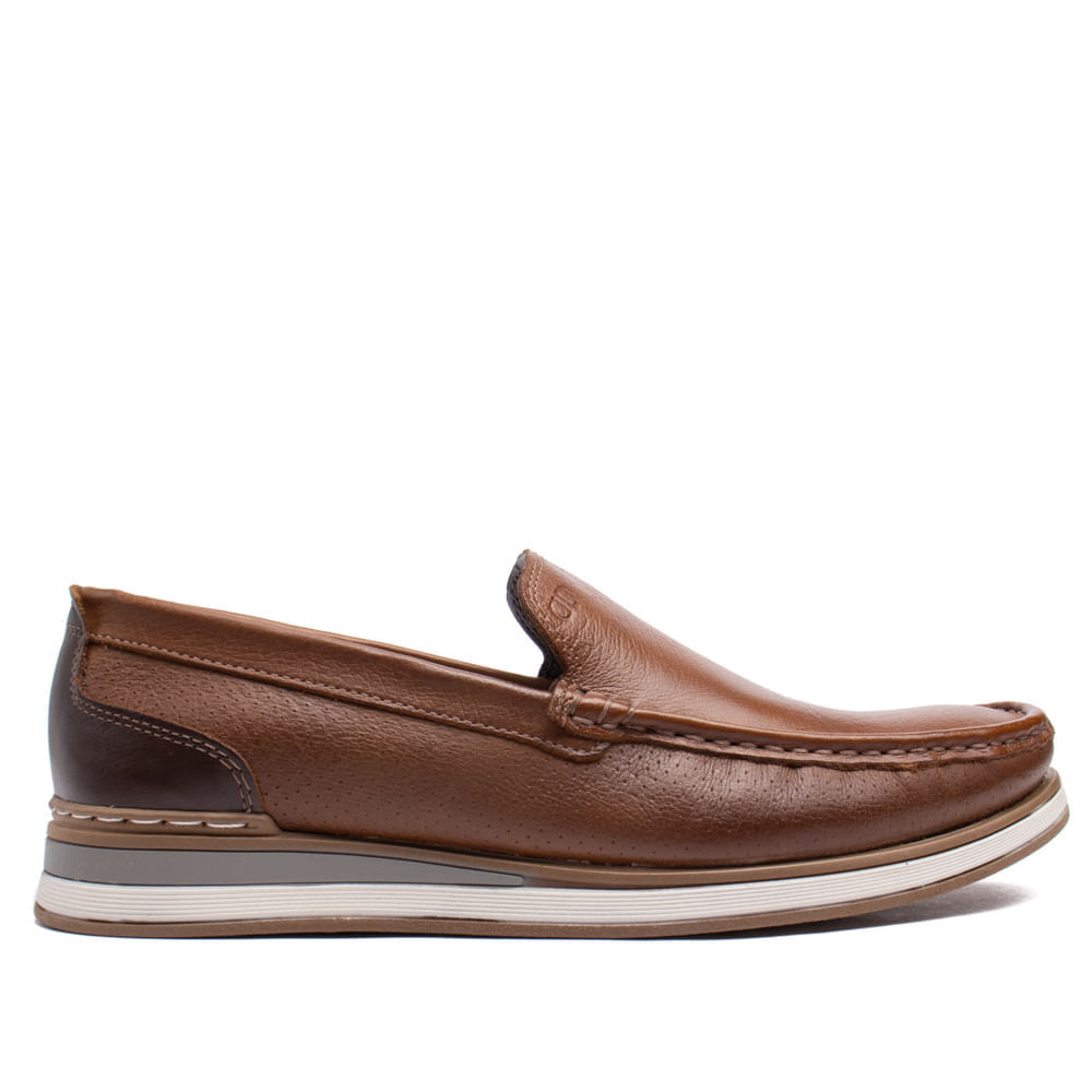 Mocassim Masculino Democrata Denim Flow Marrom