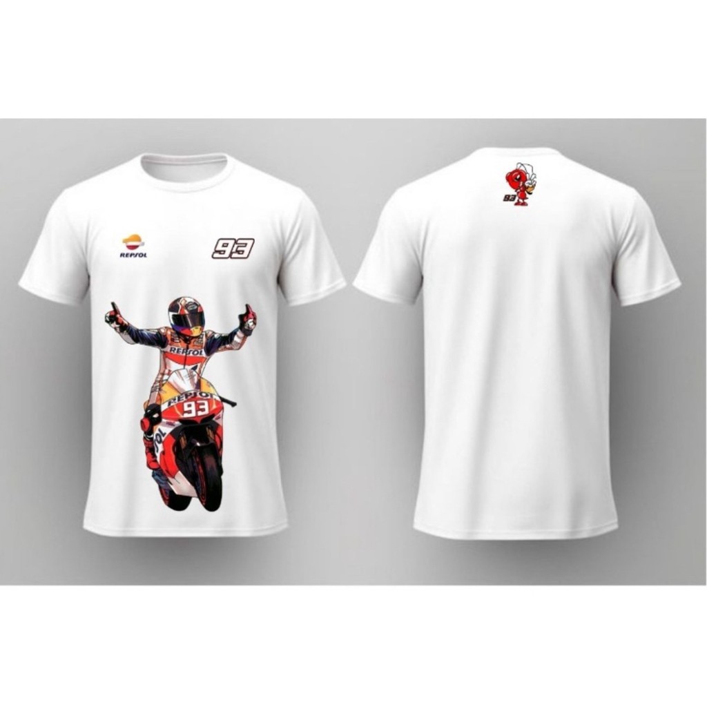 Camiseta Masculina Branca Básica Algodão Premium Estampa Moto GP Grandes Pilotos Unissex