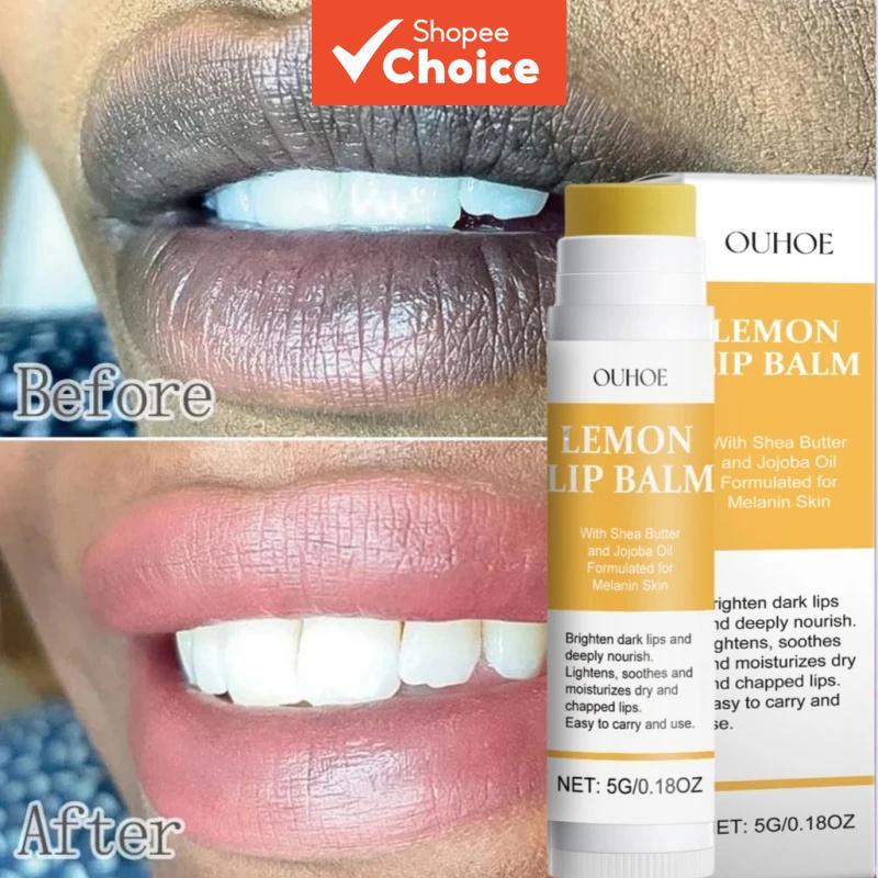  Máscara Labial Profissional de Melanina, Esfoliante de Limpeza para Hidratação Labial 5g