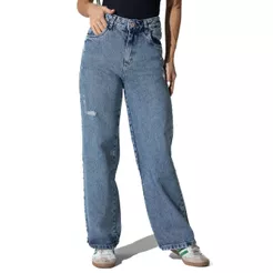 Calça Jeans Sawary Wide Leg Petit - 282915