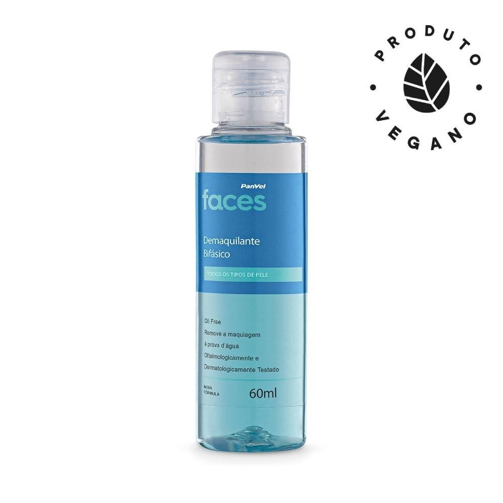 Mini Demaquilante Bifásico Panvel Faces Todos Os Tipos De Pele 60ml