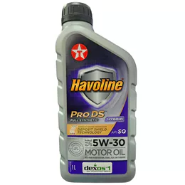 Óleo Lubrificante do Motor Texaco Havoline Pro DS SAE 5W30 Dexos 1 Geração 3 Api SQ 100% Sintético - 1L