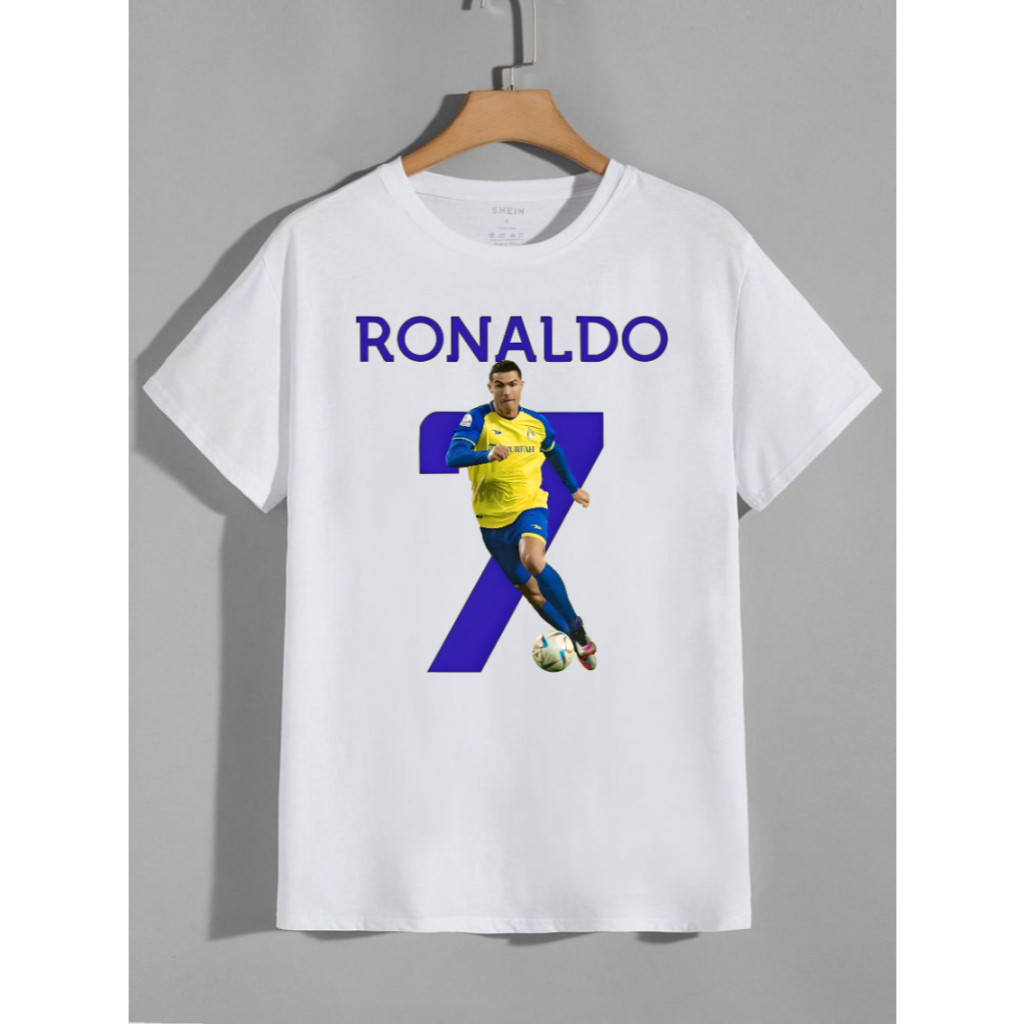 Camiseta Infantil Futebol Jogador CR7 Cristiano Ronaldo Do 04 ao 16 Camisa Unissex Algodão