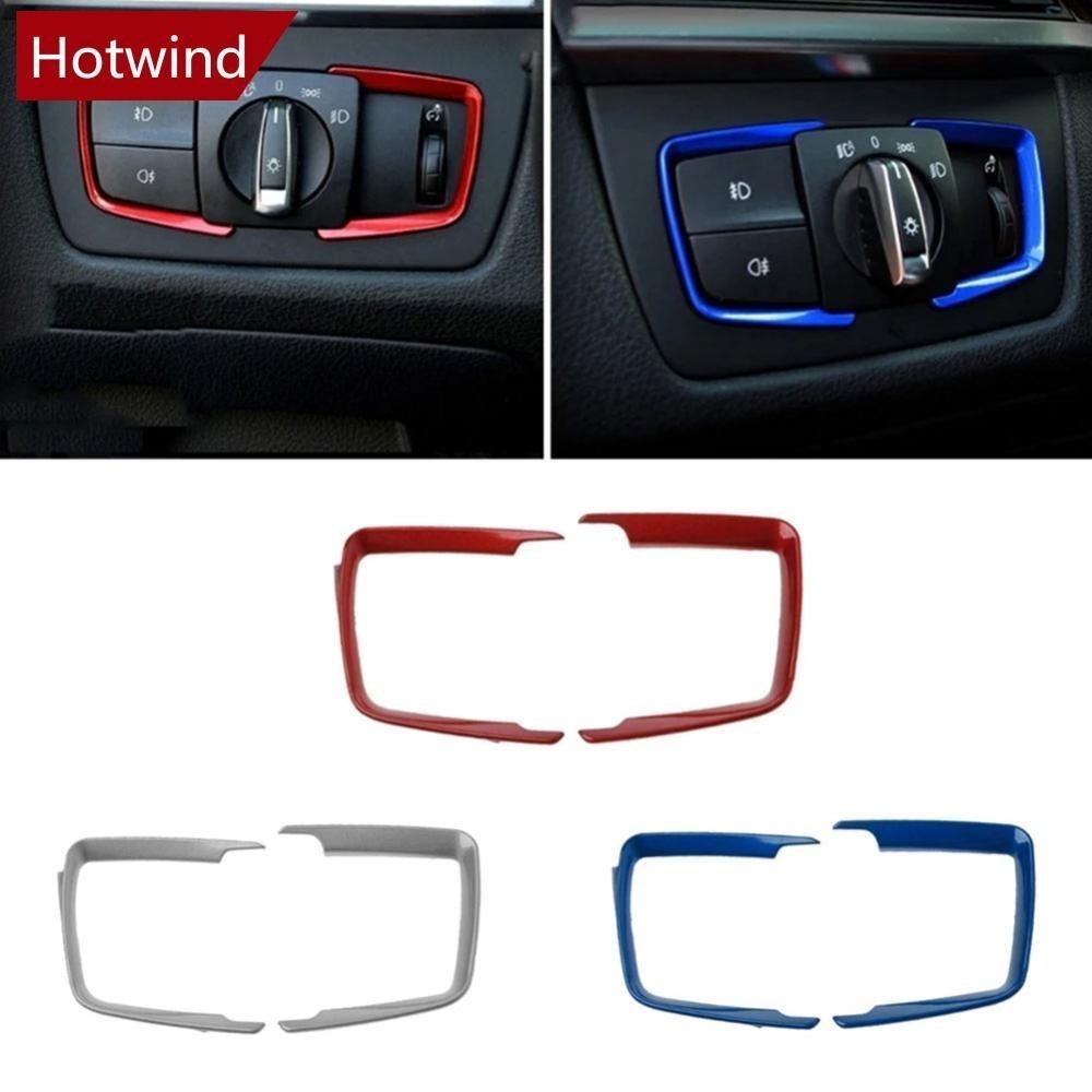 HOTWIND 2 Pçs Interior Do Carro Farol Interruptor Quadro Capa Guarnição Ajuste Adesivo ABS Para BMW F30 F31 F32 F34 3 4 