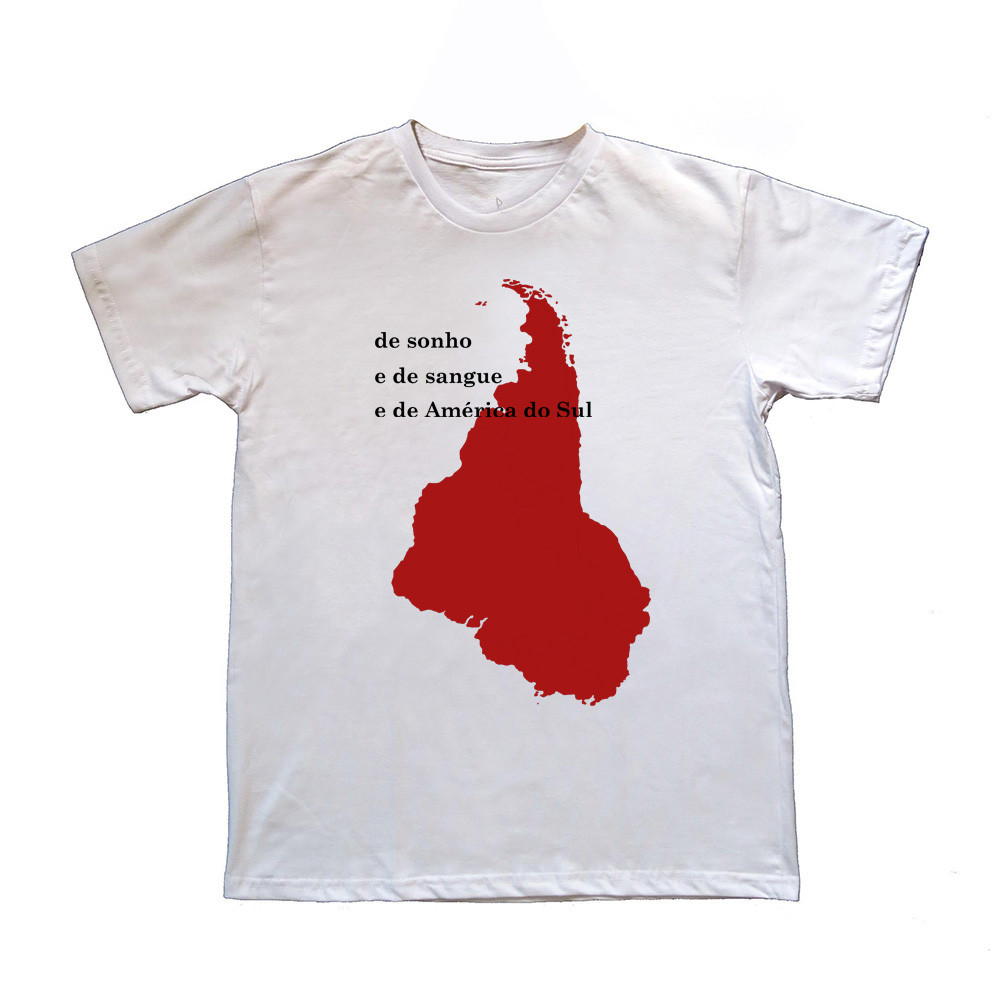 Camiseta Belchior Estampa América do Sul Algodão em Oferta na Shopee