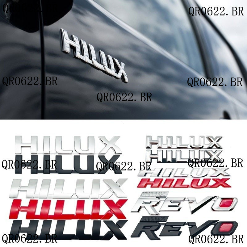ABS Chrome Logo Letter Car Auto Tronco Traseiro Emblema Decorativo Adesivo Decalque Substituição Para Toyota HILUX REVO
