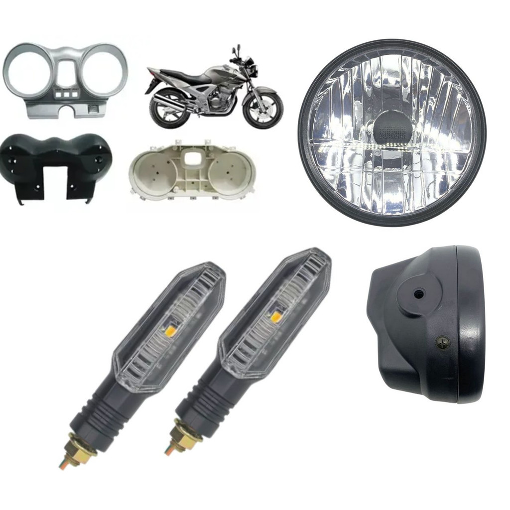 Painel C/odometro 04/08 + Par De Piscas Cb250 + Farol Carcaça